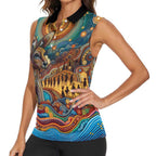 Aboriginal Dreamtime Stories Land Women Sleeveless Polo Shirt