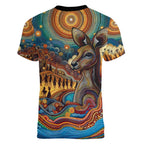 Aboriginal Dreamtime Stories Land Women V-Neck T-Shirt