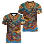 Aboriginal Dreamtime Stories Land Women V-Neck T-Shirt