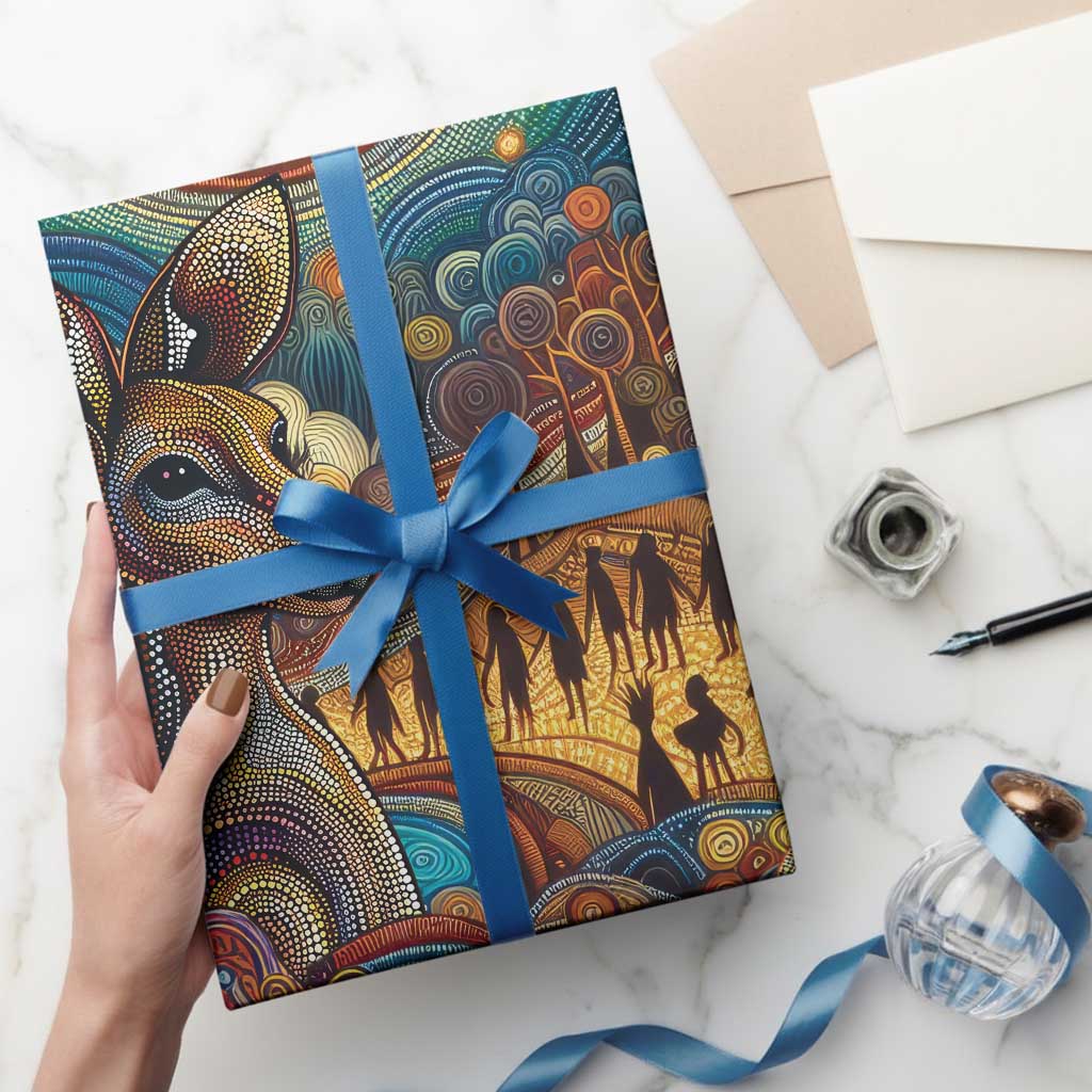 Aboriginal Dreamtime Stories Land Wrapping Paper - Aussie Hoodie