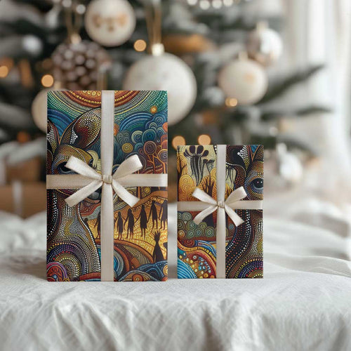 Aboriginal Dreamtime Stories Land Wrapping Paper - Aussie Hoodie