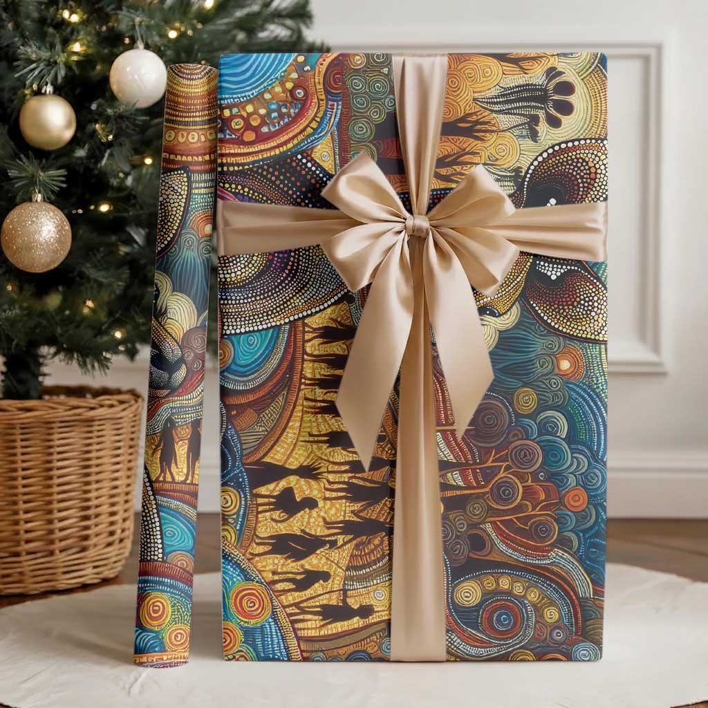 Aboriginal Dreamtime Stories Land Wrapping Paper - Aussie Hoodie