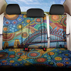 Australian Sydney Harbour Bridge Back Car Seat Cover Aboriginal Dot Art