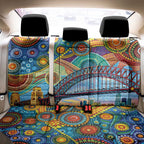 Australian Sydney Harbour Bridge Back Car Seat Cover Aboriginal Dot Art