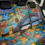 Australian Sydney Harbour Bridge Back Car Seat Cover Aboriginal Dot Art