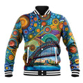 Australian Sydney Harbour Bridge Baseball Jacket Aboriginal Dot Art