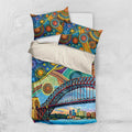 Australian Sydney Harbour Bridge Bedding Set Aboriginal Dot Art