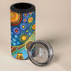 Australian Sydney Harbour Bridge 4 in 1 Can Cooler Tumbler Aboriginal Dot Art