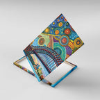 Australian Sydney Harbour Bridge Canvas Wall Art Aboriginal Dot Art