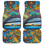 Australian Sydney Harbour Bridge Car Mats Aboriginal Dot Art