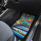 Australian Sydney Harbour Bridge Car Mats Aboriginal Dot Art