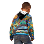 Australian Sydney Harbour Bridge Kid Hoodie Aboriginal Dot Art