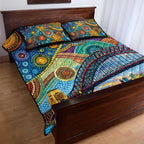 Australian Sydney Harbour Bridge Quilt Bed Set Aboriginal Dot Art