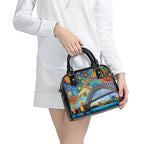 Australian Sydney Harbour Bridge Shoulder Handbag Aboriginal Dot Art
