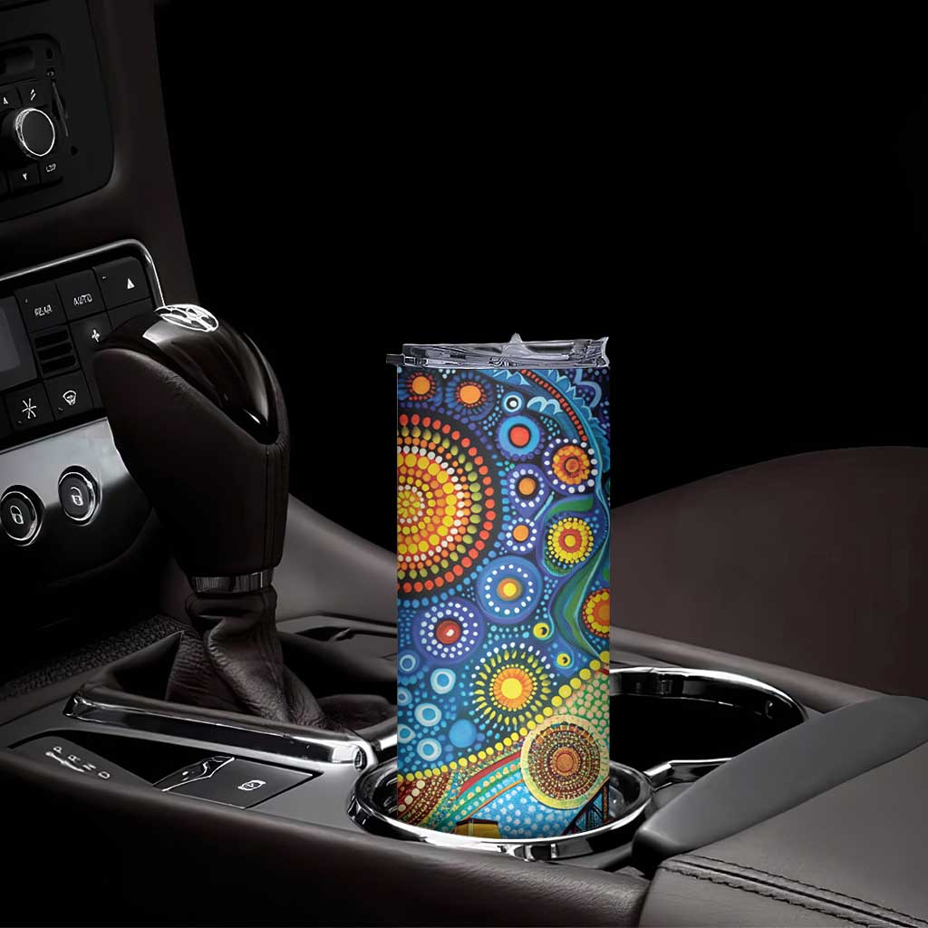 Australian Sydney Harbour Bridge Skinny Tumbler Aboriginal Dot Art