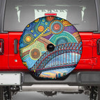 Australian Sydney Harbour Bridge Spare Tire Cover Aboriginal Dot Art