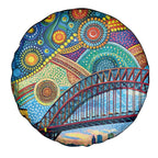 Australian Sydney Harbour Bridge Spare Tire Cover Aboriginal Dot Art