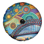 Australian Sydney Harbour Bridge Spare Tire Cover Aboriginal Dot Art