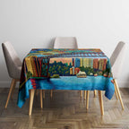 Australian Sydney Harbour Bridge Tablecloth Aboriginal Dot Art