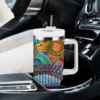 Australian Sydney Harbour Bridge Tumbler With Handle Aboriginal Dot Art