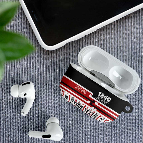 Personalised Toitu Te Tiriti Aotearoa 1840 AirPods Case Red Kowhaiwhai Puhoro - Aussie Hoodie