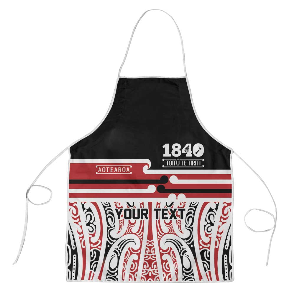 Personalised Toitu Te Tiriti Aotearoa 1840 Apron Red Kowhaiwhai Puhoro - Aussie Hoodie