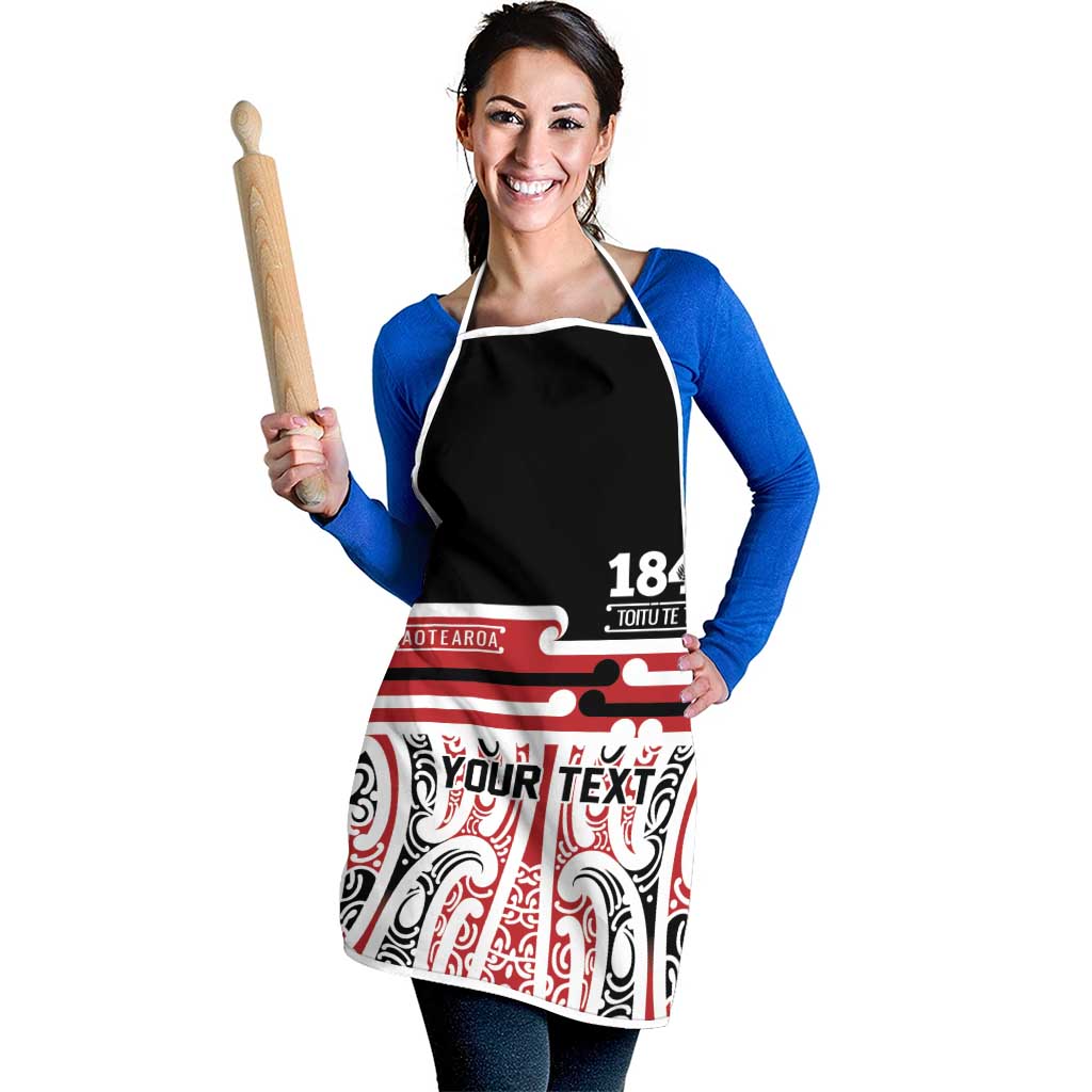Personalised Toitu Te Tiriti Aotearoa 1840 Apron Red Kowhaiwhai Puhoro - Aussie Hoodie