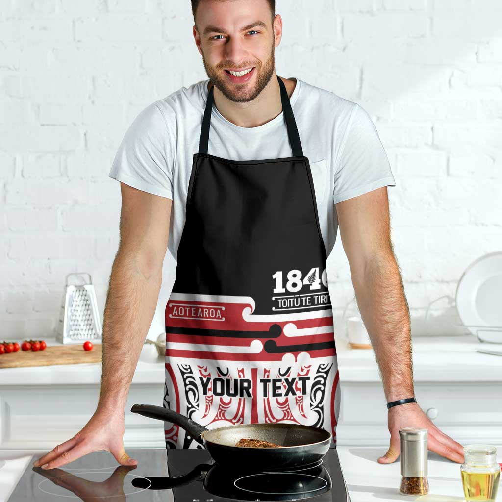Personalised Toitu Te Tiriti Aotearoa 1840 Apron Red Kowhaiwhai Puhoro - Aussie Hoodie