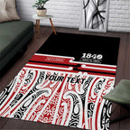 Personalised Toitu Te Tiriti Aotearoa 1840 Area Rug Red Kowhaiwhai Puhoro - Aussie Hoodie