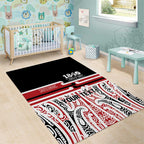 Personalised Toitu Te Tiriti Aotearoa 1840 Area Rug Red Kowhaiwhai Puhoro - Aussie Hoodie