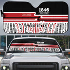 Personalised Toitu Te Tiriti Aotearoa 1840 Auto Sun Shade Red Kowhaiwhai Puhoro - Aussie Hoodie