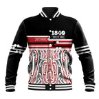 Personalised Toitu Te Tiriti Aotearoa 1840 Baseball Jacket Red Kowhaiwhai Puhoro - Aussie Hoodie