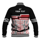 Personalised Toitu Te Tiriti Aotearoa 1840 Baseball Jacket Red Kowhaiwhai Puhoro - Aussie Hoodie
