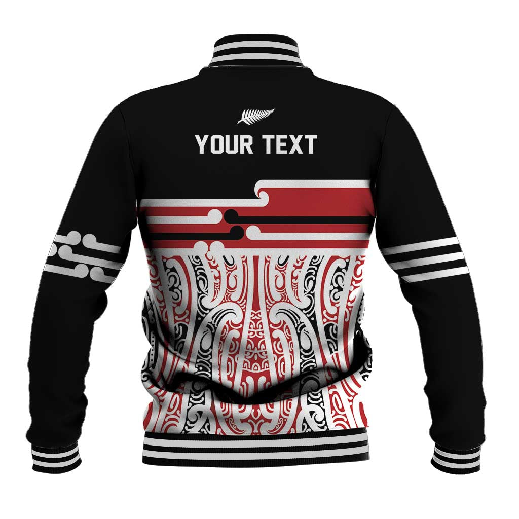 Personalised Toitu Te Tiriti Aotearoa 1840 Baseball Jacket Red Kowhaiwhai Puhoro - Aussie Hoodie