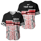 Personalised Toitu Te Tiriti Aotearoa 1840 Baseball Jersey Red Kowhaiwhai Puhoro - Aussie Hoodie