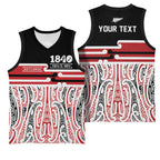 Personalised Toitu Te Tiriti Aotearoa 1840 Basketball Jersey Red Kowhaiwhai Puhoro - Aussie Hoodie
