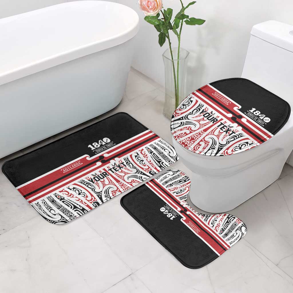 Personalised Toitu Te Tiriti Aotearoa 1840 Bathroom Set Red Kowhaiwhai Puhoro - Aussie Hoodie