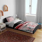 Personalised Toitu Te Tiriti Aotearoa 1840 Bedding Set Red Kowhaiwhai Puhoro - Aussie Hoodie