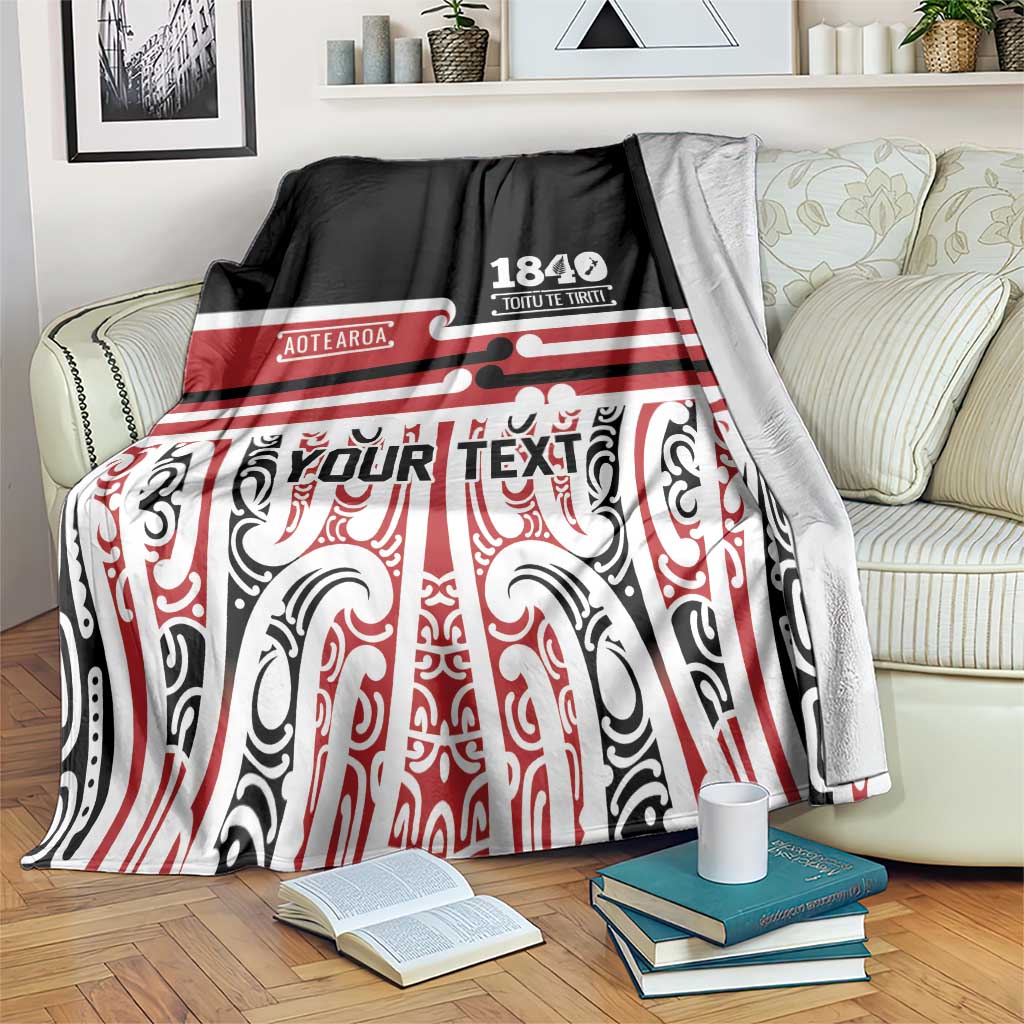 Personalised Toitu Te Tiriti Aotearoa 1840 Blanket Red Kowhaiwhai Puhoro - Aussie Hoodie