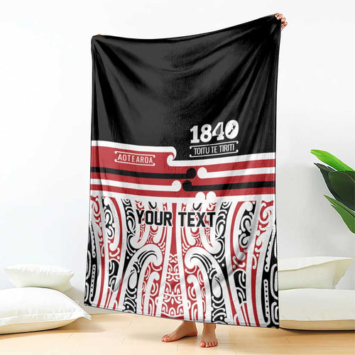 Personalised Toitu Te Tiriti Aotearoa 1840 Blanket Red Kowhaiwhai Puhoro - Aussie Hoodie