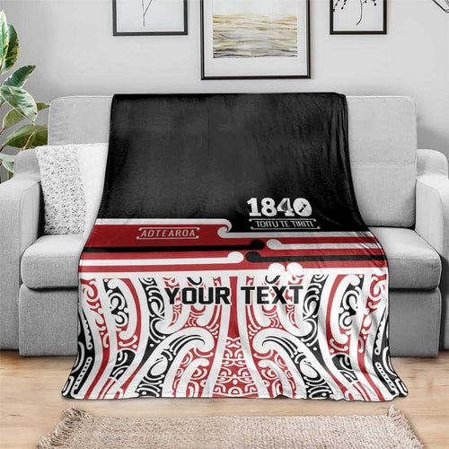 Personalised Toitu Te Tiriti Aotearoa 1840 Blanket Red Kowhaiwhai Puhoro - Aussie Hoodie