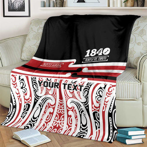 Personalised Toitu Te Tiriti Aotearoa 1840 Blanket Red Kowhaiwhai Puhoro - Aussie Hoodie