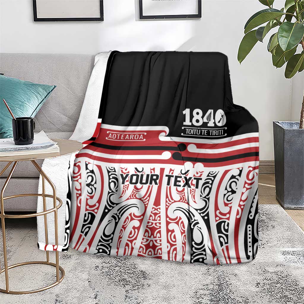 Personalised Toitu Te Tiriti Aotearoa 1840 Blanket Red Kowhaiwhai Puhoro - Aussie Hoodie