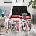 Personalised Toitu Te Tiriti Aotearoa 1840 Blanket Red Kowhaiwhai Puhoro - Aussie Hoodie