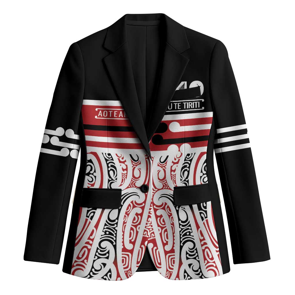 Personalised Toitu Te Tiriti Aotearoa 1840 Blazer Red Kowhaiwhai Puhoro - Aussie Hoodie