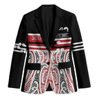 Personalised Toitu Te Tiriti Aotearoa 1840 Blazer Red Kowhaiwhai Puhoro - Aussie Hoodie