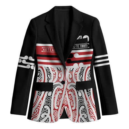 Personalised Toitu Te Tiriti Aotearoa 1840 Blazer Red Kowhaiwhai Puhoro - Aussie Hoodie