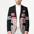 Personalised Toitu Te Tiriti Aotearoa 1840 Blazer Red Kowhaiwhai Puhoro - Aussie Hoodie
