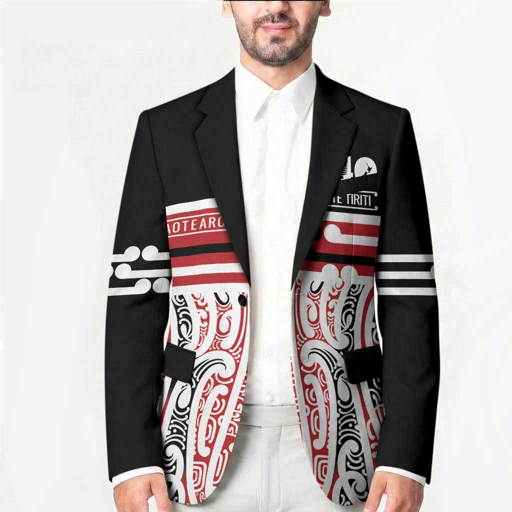 Personalised Toitu Te Tiriti Aotearoa 1840 Blazer Red Kowhaiwhai Puhoro - Aussie Hoodie