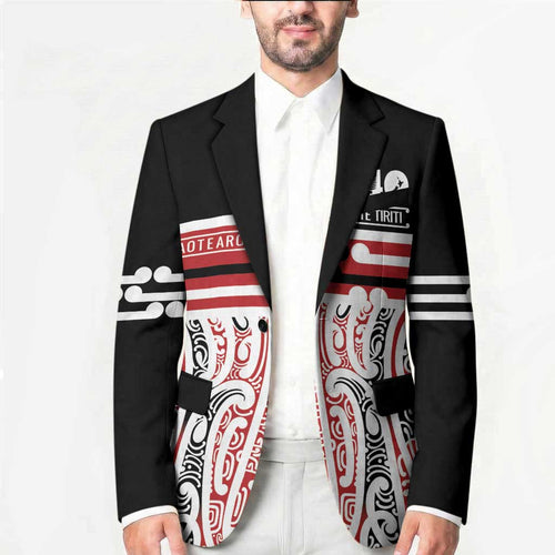 Personalised Toitu Te Tiriti Aotearoa 1840 Blazer Red Kowhaiwhai Puhoro - Aussie Hoodie